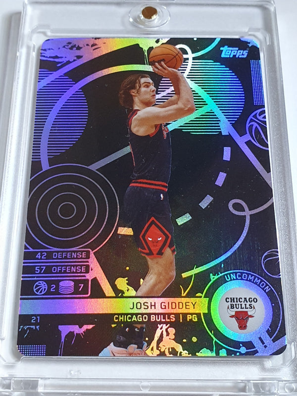 2025 Topps Match Attax Josh Giddey #21 UNCOMMON BLACK (Bulls) - Ready to Grade
