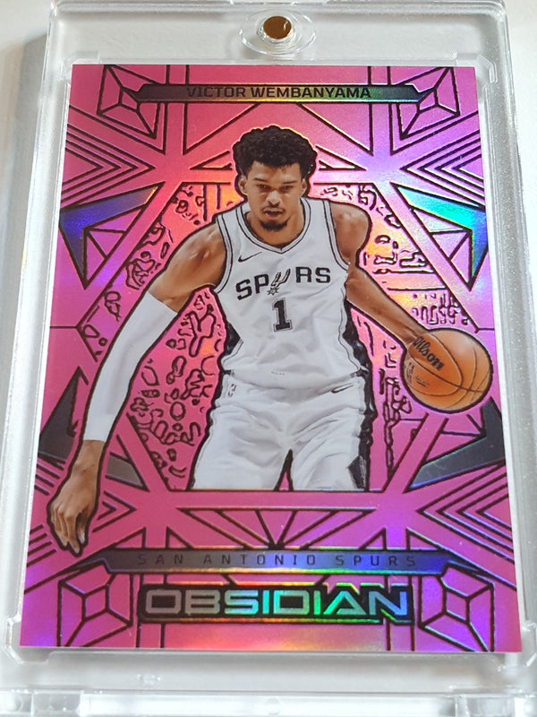 2024 Obsidian Victor Wembanyama #59 ELECTRIC ETCH PINK FLOOD /49 Holo - Rare