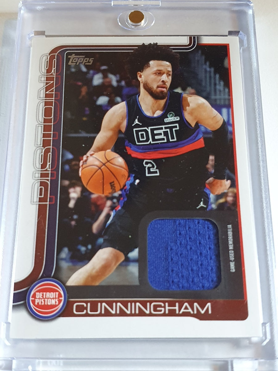 2025 Topps Flagship Basketball Cade Cunningham #PATCH Game Worn Jersey ...