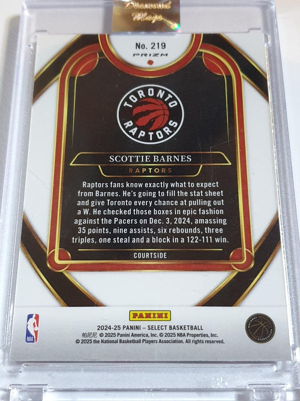 2024 Select Scottie Barnes #219 COSMIC Holo CASE HIT Courtside - Ready to Grade