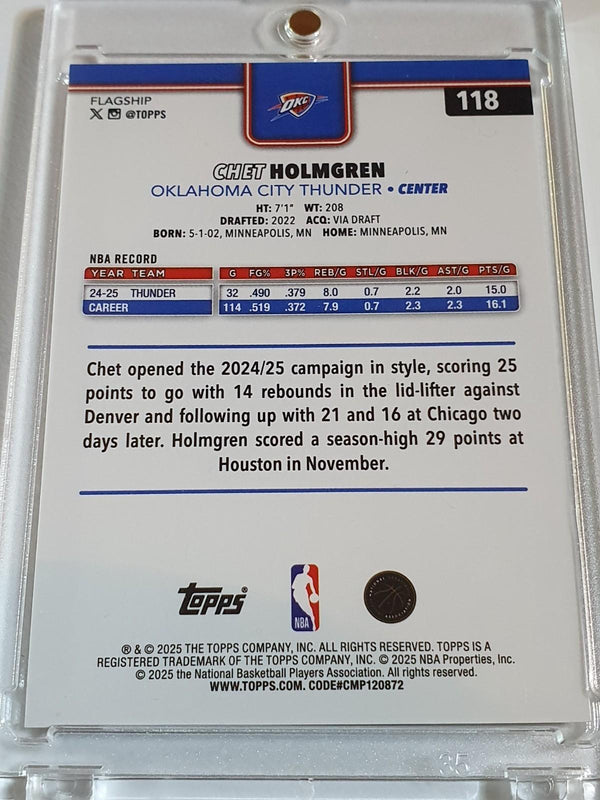 2025 Topps Flagship Chet Holmgren #118 SEASON TIP OFF GOLD FOILBOARD /50 Holo