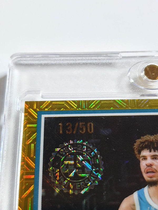 2025 Topps Chrome LaMelo Ball #TC-LB GOLD MOJO REFRACTOR /50 Holo - Rare