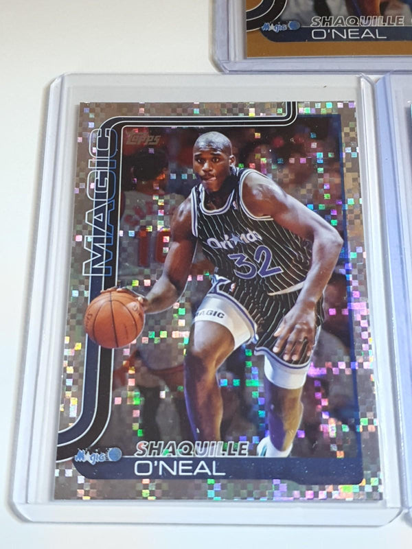 Lot 3 x 2025 Topps Basketball Shaquille O'Neal #260 Gold & Refractor Variants