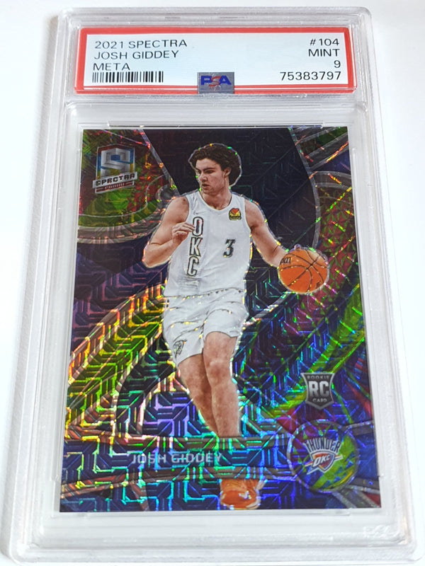 2021 Panini Spectra Josh Giddey Rookie #104 META /25 Holo RC - PSA 9 (POP 5)