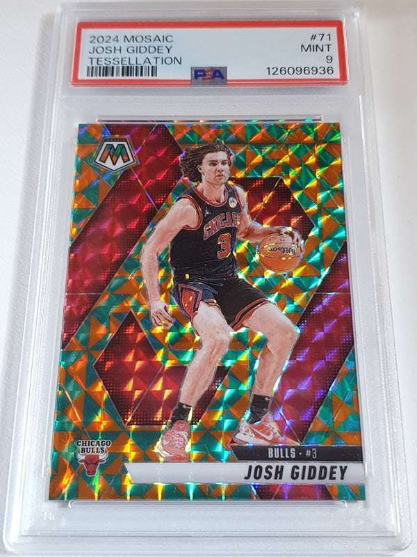2024 Panini Mosaic Josh Giddey #71 TESSELLATION /15 Holo (Bulls) - PSA 9 (POP 1)