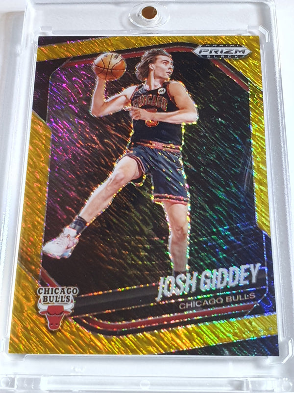 2024 Panini Prizm Black Josh Giddey #126 GOLD SHIMMER /10 Holo FOTL (Bulls)