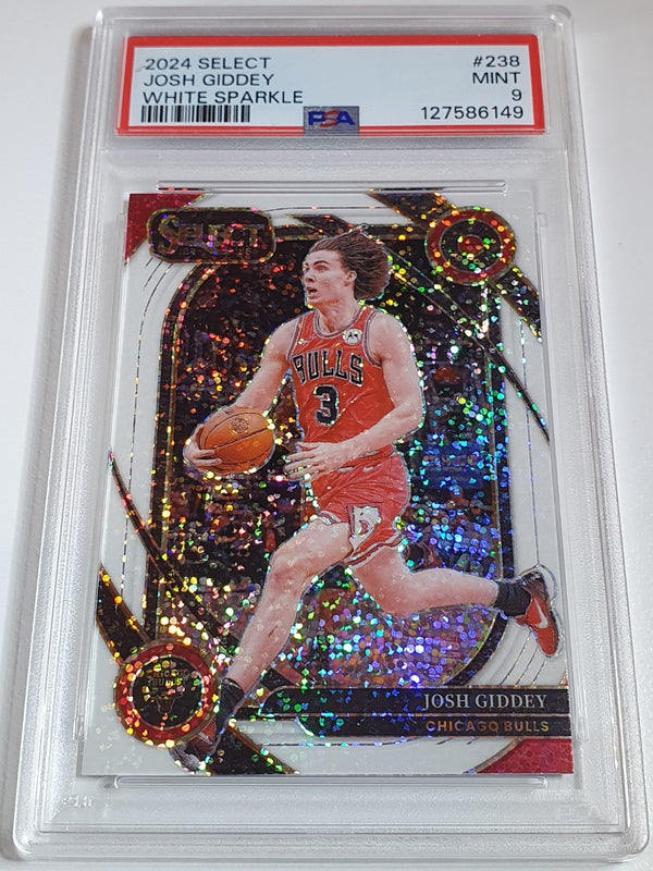 2024 Panini Select Josh Giddey #238 WHITE SPARKLE Holo (Bulls) - PSA 9 (POP 1)