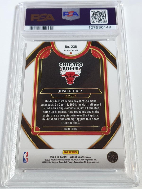 2024 Panini Select Josh Giddey #238 WHITE SPARKLE Holo (Bulls) - PSA 9 (POP 1)