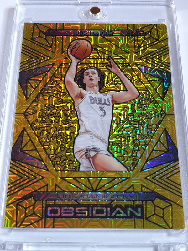 2024 Panini Obsidian Josh Giddey #29 GOLD FLOOD ELECTRIC ETCH /10 Bulls - Rare