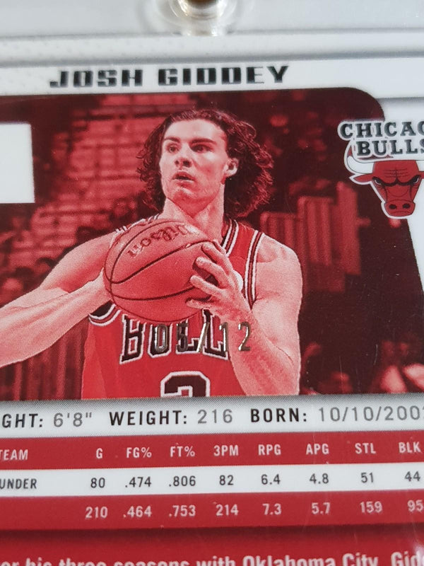 2024 Panini Prizm Deca Josh Giddey #123 GREEN SHIMMER /12 Holo FOTL Bulls - Rare