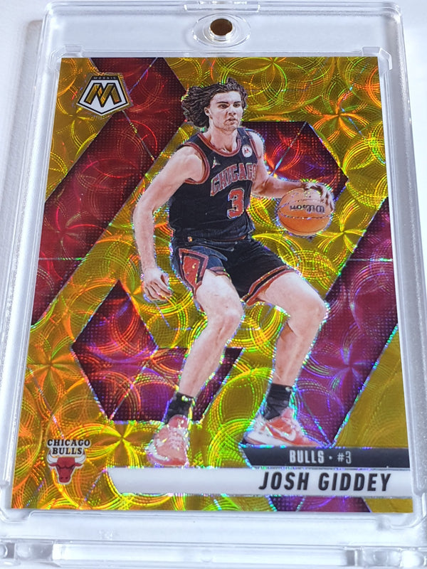 2024 Panini Mosaic Josh Giddey #71 GOLD SCOPE 10/10 Holo (Bulls) - Rare