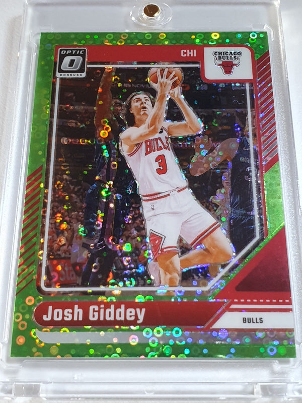 2024 Donruss Optic Josh Giddey NEON GREEN FAST BREAK 1/5 Holo (Bulls) - Rare