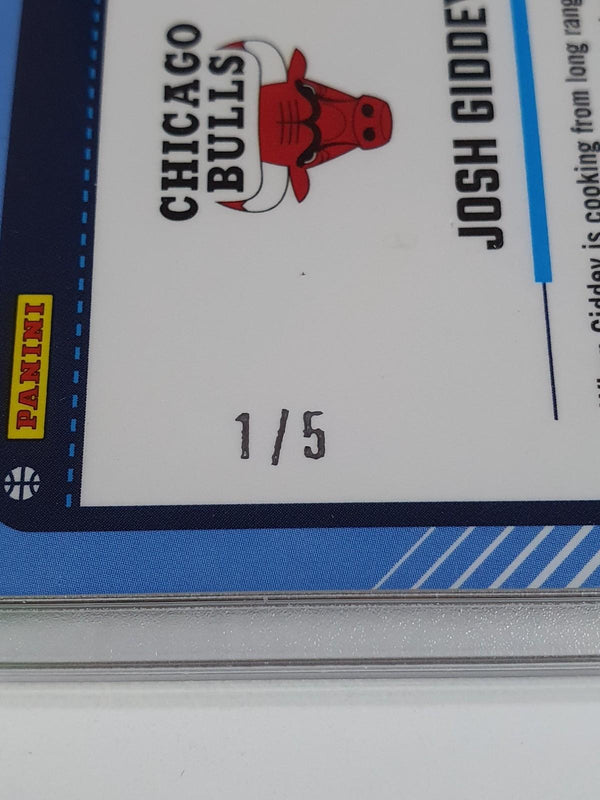 2024 Donruss Optic Josh Giddey NEON GREEN FAST BREAK 1/5 Holo (Bulls) - Rare