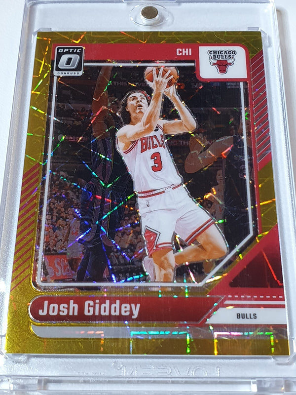 2024 Panini Donruss Optic Josh Giddey #120 GOLD VELOCITY /10 Holo (Bulls) - Rare