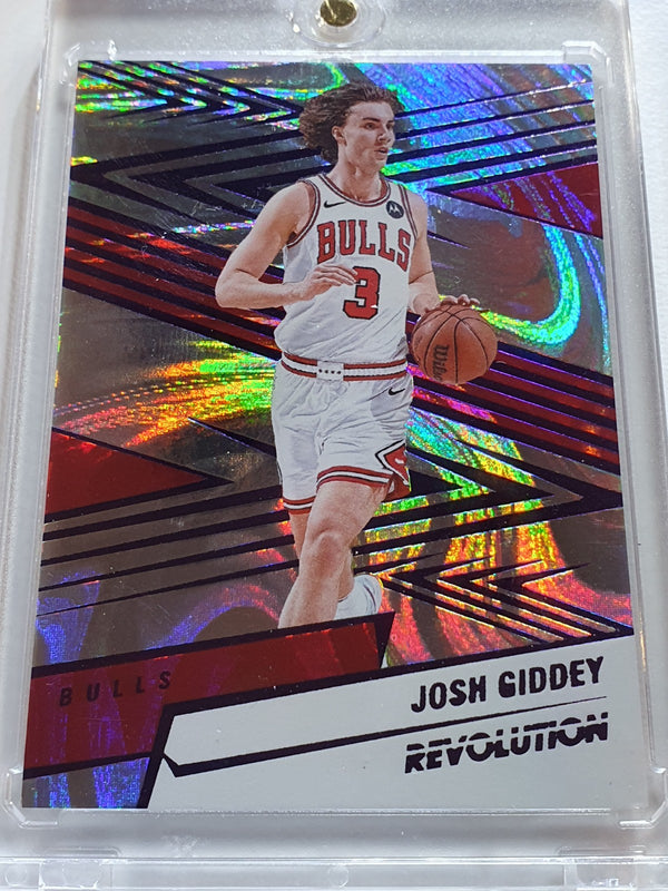 2024 Panini Revolution Josh Giddey #10 PURPLE SWIRL /5 Holo (Bulls) - Rare