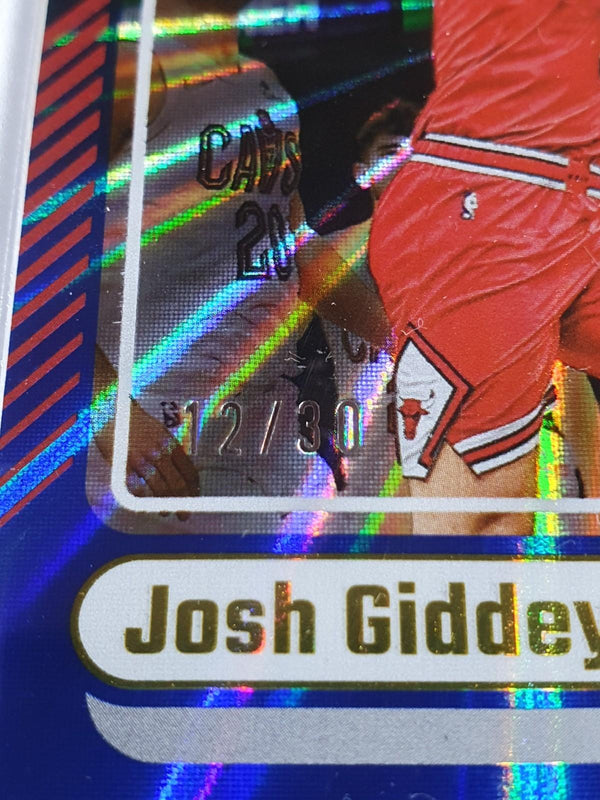 2024 Panini Donruss Josh Giddey #190 HOLO BLUE & GREEN LASER /30 (Bulls) - Rare