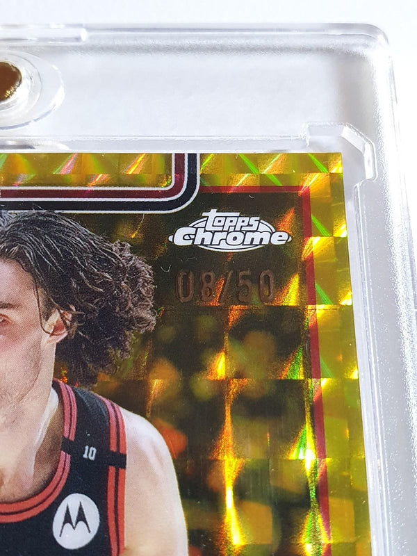 2025 Topps Chrome Josh Giddey #48 GOLD GEOMETRIC /50 Holo (Bulls) - Rare
