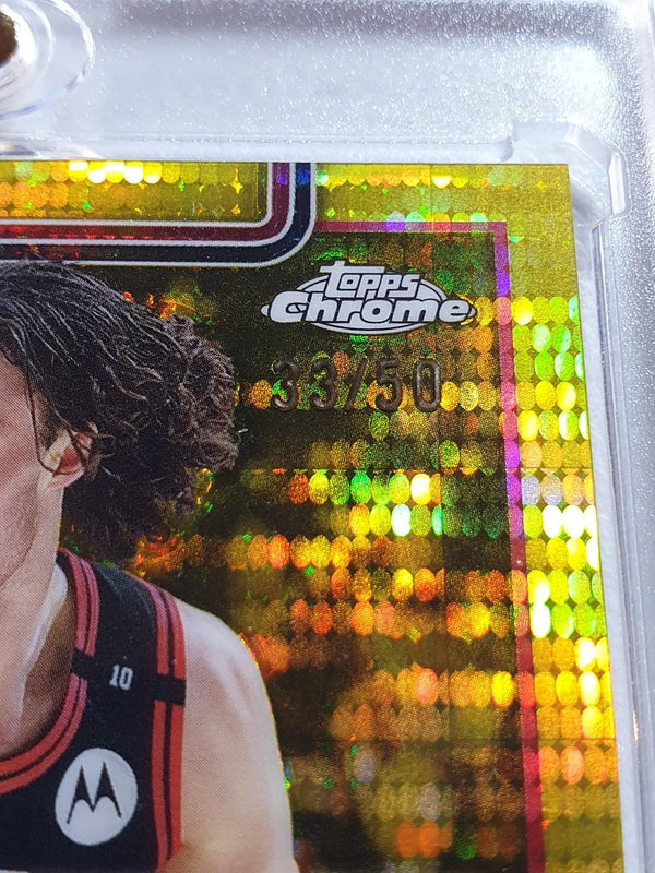 2025 Topps Chrome Josh Giddey #48 PULSAR GOLD /50 Holo (Bulls) - Ready to Grade