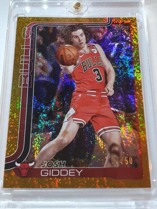 2025 Topps Flagship Josh Giddey #35 GOLD HOLO FOIL /50 (Bulls) - Ready to Grade