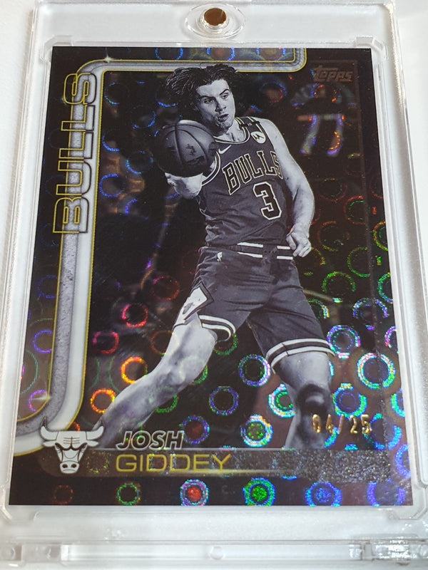 2025 Topps Blackout Josh Giddey #35 CART LOAD /25 Holo (Bulls) - Ready to Grade