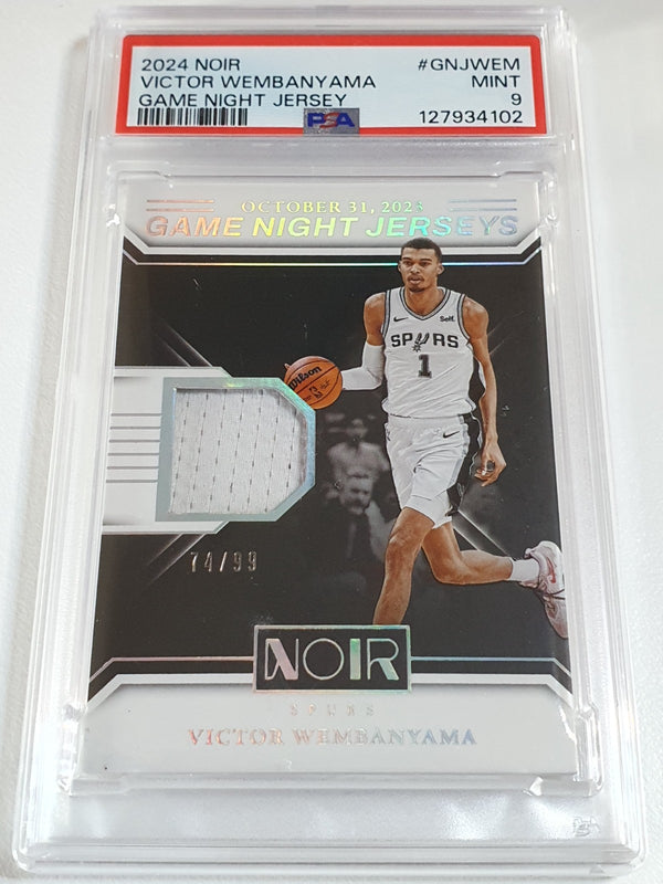 2024 Panini Noir Victor Wembanyama #PATCH /99 Game Worn Jersey - PSA 9 (POP 2)