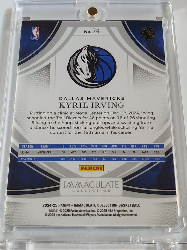 2024 Panini Immaculate Kyrie Irving #74 SILVER /99 Action Edition - Rare