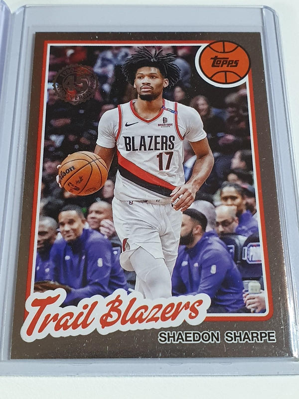 Lot 2 x 2025 Topps Basketball Shaedon Sharpe Yang Hansen Rookie Game Jersey
