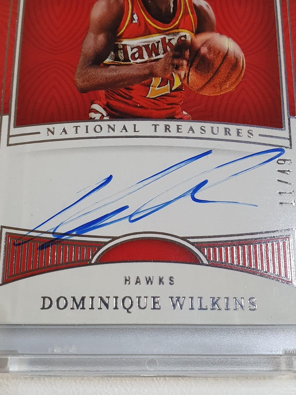 2022 National Treasures Dominique Wilkins AUTO /49 NBA Greats Signatures - Rare