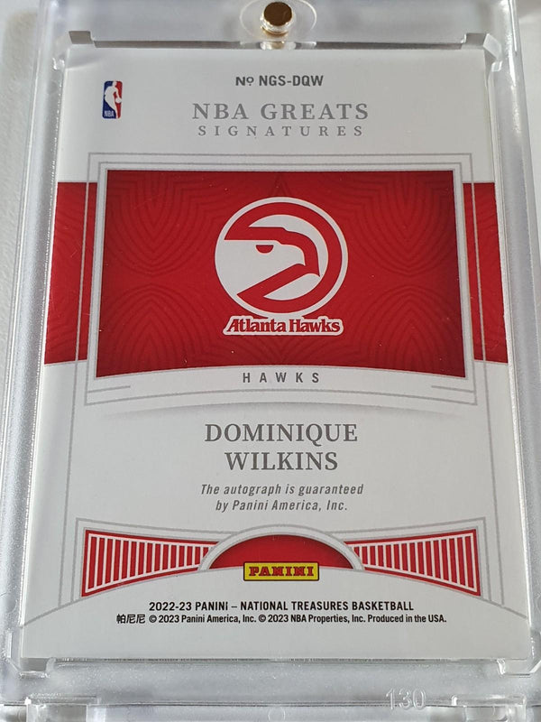 2022 National Treasures Dominique Wilkins AUTO /49 NBA Greats Signatures - Rare