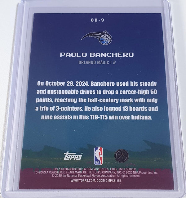2025 Topps Basketball Paolo Banchero #8B-9 BLUE HOLO /150 FOIL - Ready to Grade