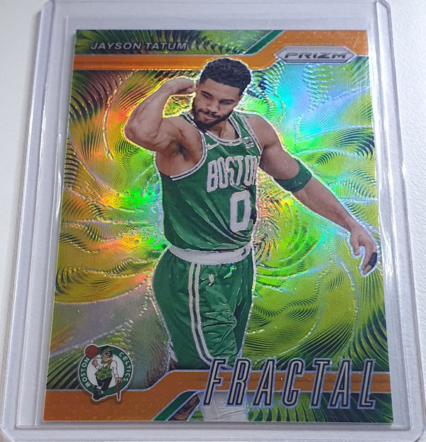 2024 Panini Prizm Jayson Tatum #9 ORANGE /49 Holo Fractal - Ready to Grade