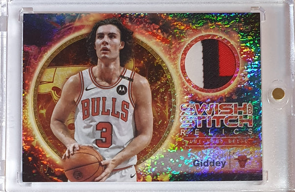 2025 Topps Josh Giddey PRIME #PATCH RED HOLO FOIL /5 Game Worn Jersey (Bulls)