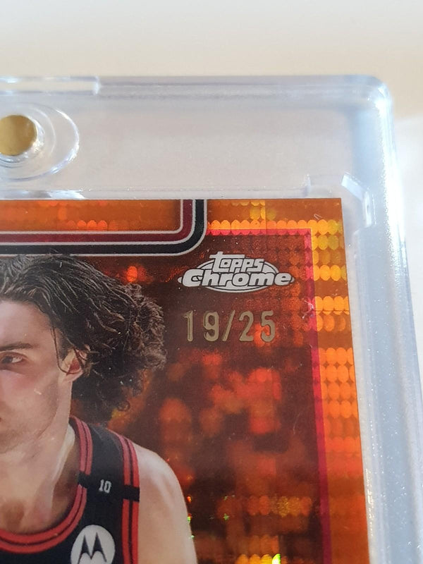 2025 Topps Chrome Josh Giddey #48 PULSAR ORANGE /25 Holo (Bulls) - Rare