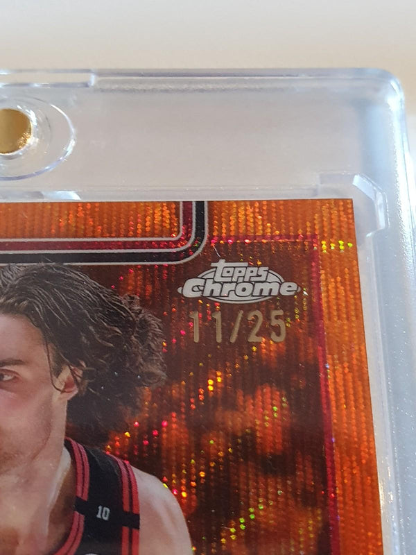 2025 Topps Chrome Josh Giddey #48 ORANGE WAVE /25 Holo (Bulls) - Ready to Grade