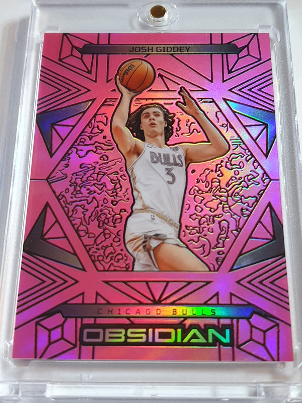 2024 Panini Obsidian Josh Giddey #29 ELECTRIC ETCH PINK FLOOD /49 Holo (Bulls)