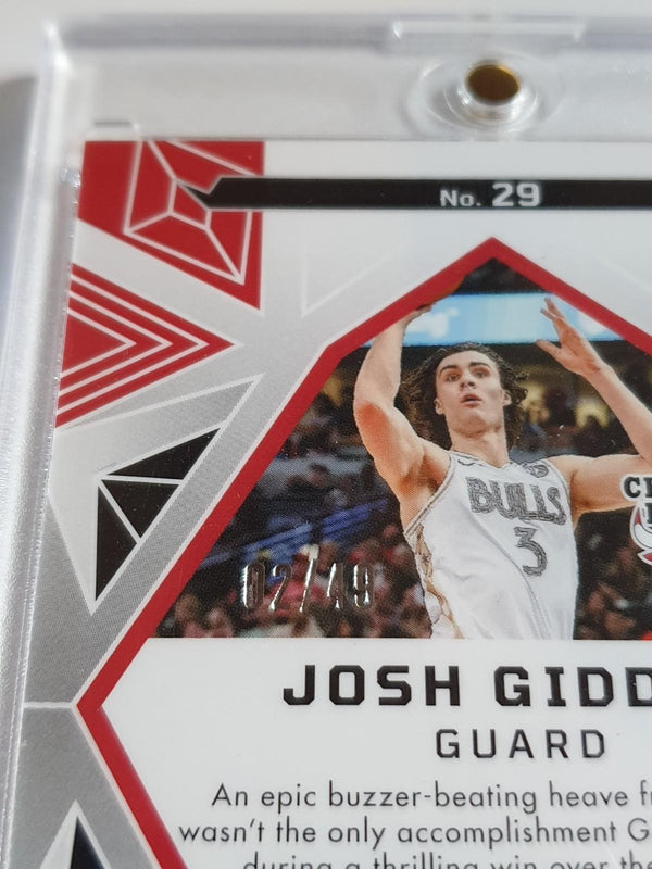2024 Panini Obsidian Josh Giddey #29 ELECTRIC ETCH PINK FLOOD /49 Holo (Bulls)