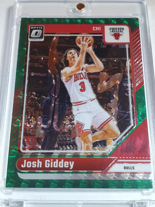 2024 Panini Donruss Optic Josh Giddey #120 FOTL GREEN MOSAIC /14 Holo (Bulls)