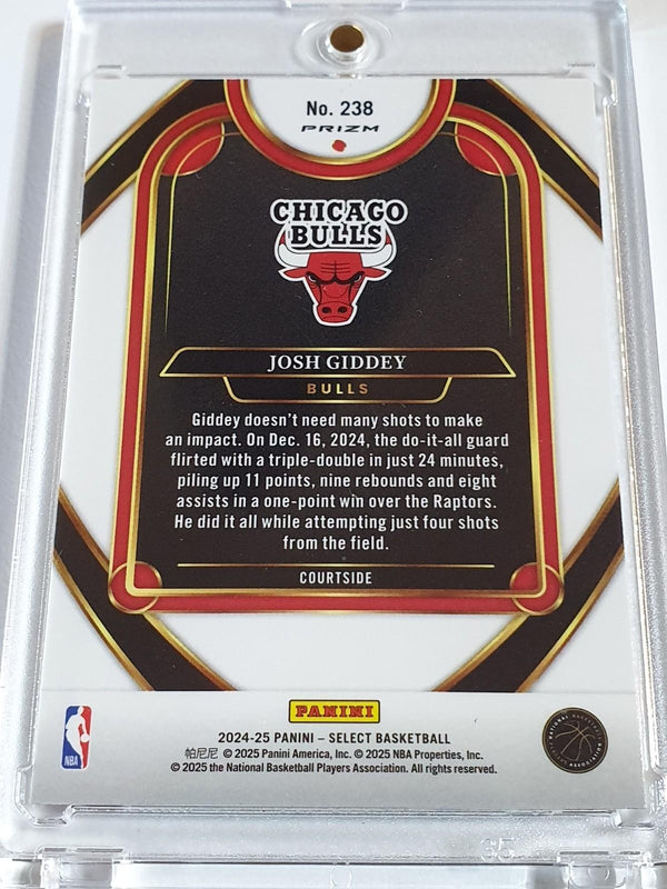 2024 Panini Select Josh Giddey #238 SILVER ELEPHANT Prizm (Bulls) - Very Rare