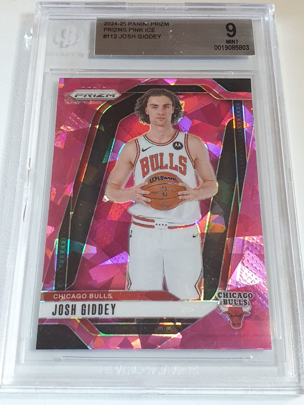 2024 Panini Prizm Josh Giddey #112 PINK ICE Holo (Bulls) - BGS 9 (POP 1)