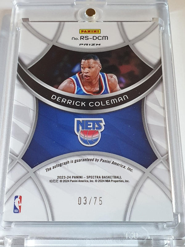 2023 Spectra Derrick Coleman #AUTO INTERSTELLAR /75 Radiant Signatures - Rare