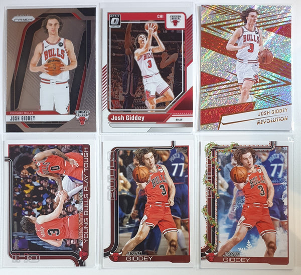 Josh Giddey (Bulls) Lot of 6 x Cards Panini & Topps - Ready to Grade
