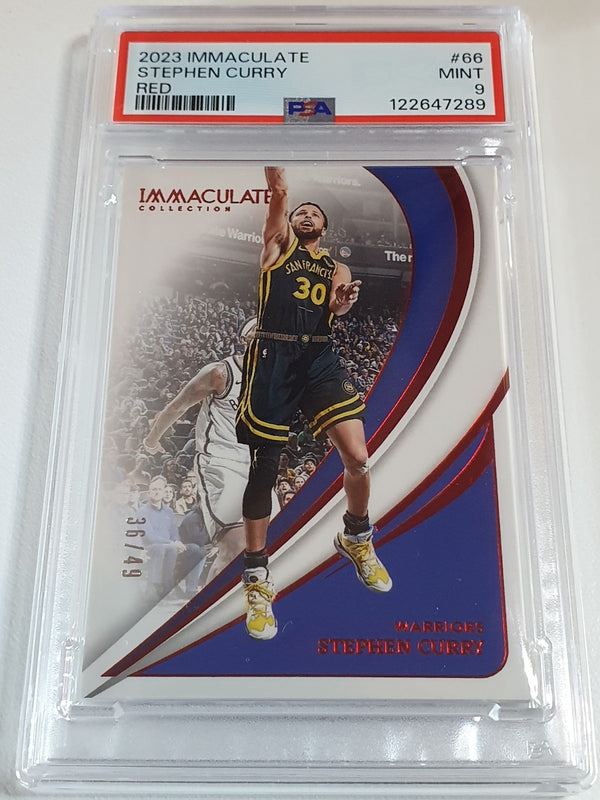 2023 Panini Immaculate Stephen Curry #66 RED /49 Action Edition - PSA 9 (POP 2)