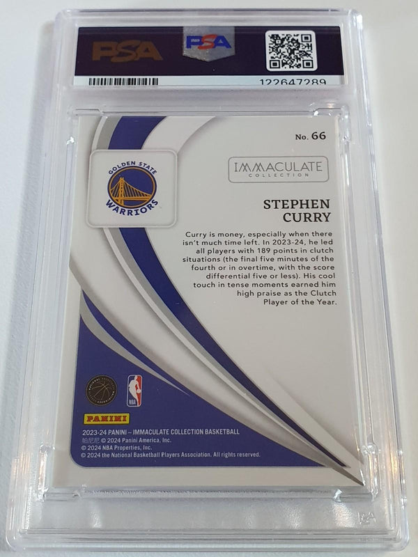 2023 Panini Immaculate Stephen Curry #66 RED /49 Action Edition - PSA 9 (POP 2)