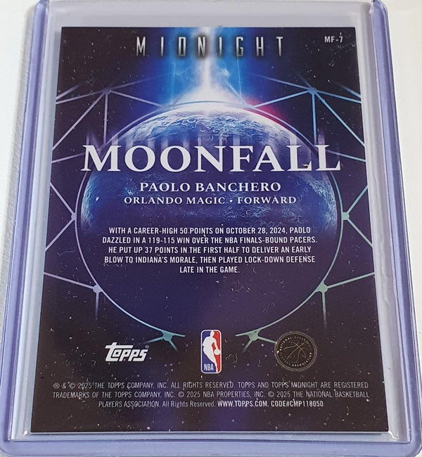 2025 Topps Midnight Paolo Banchero #MF-7 MORNING /149 Holo - Ready to Grade