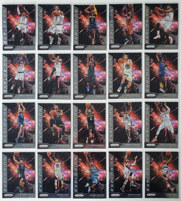 2016 Panini Prizm Explosion COMPLETE SET (20 Cards) w/ LeBron Kyrie Steph Dirk