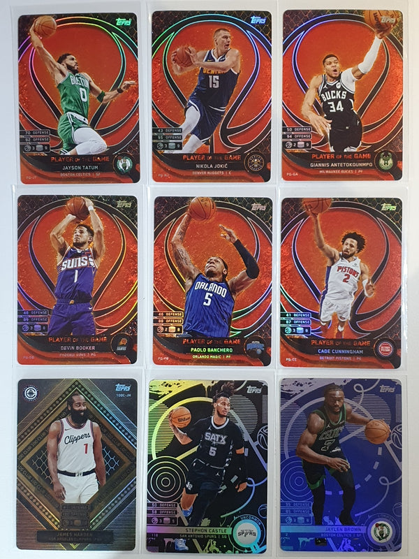 Lot of 9 x 2025 Topps Match Attax Nikola Jokic Cade Cunningham Tatum Booker