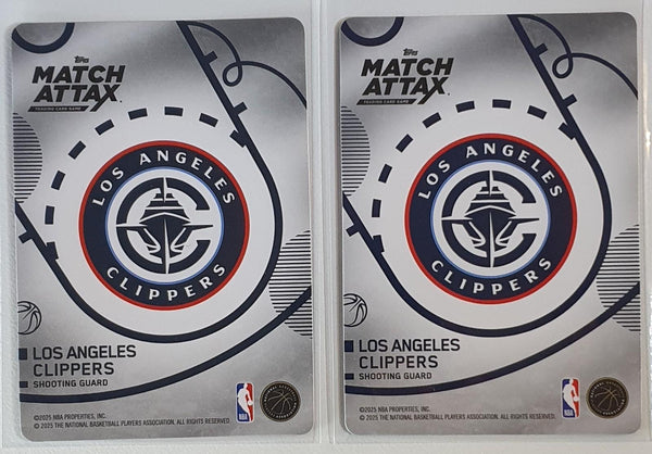 Lot of 2 x 2025 Topps Match Attax James Harden Holos Color Variants - Rare
