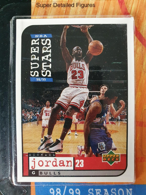 1998 Upper Deck Mattel Michael Jordan Super Stars Figurine Sealed Figure & Card