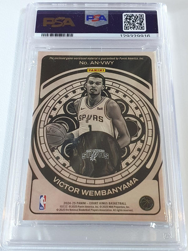 2024 Panini Court Kings Victor Wembanyama #PATCH Game Worn Jersey PSA 9 (POP 8)