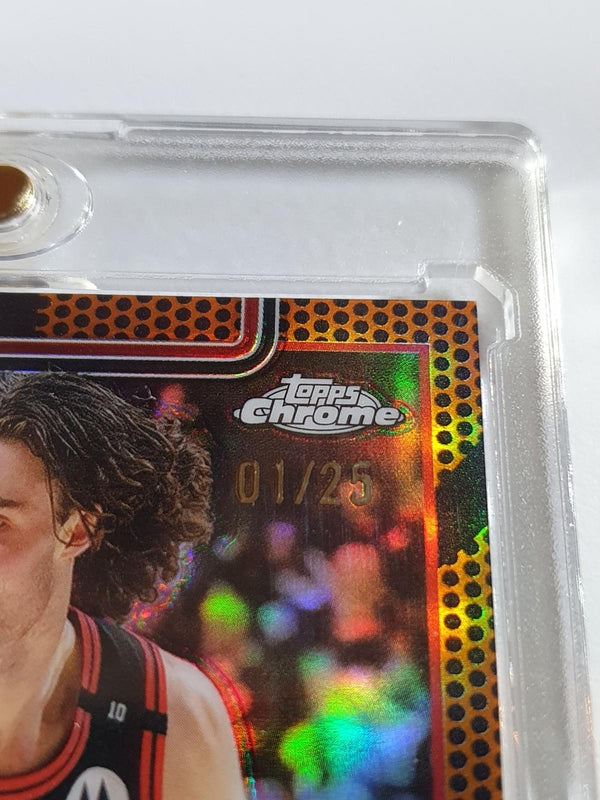 2025 Topps Chrome Josh Giddey #48 ORANGE BASKETBALL 01/25 Holo (Bulls) - Rare